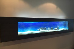 Akwarium Ścienne Wiszące 195x40x16cm, LED pojemność 63l