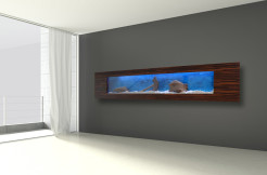 Akwarium Ścienne Wiszące 275x42x15cm, LED pojemność 99l